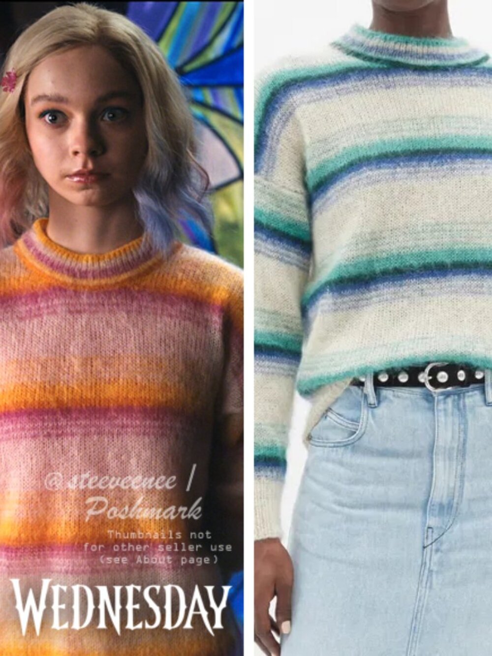 Isabel Marant Striped Knitted Drussell Sweater ALT ASO Enid Sinclair